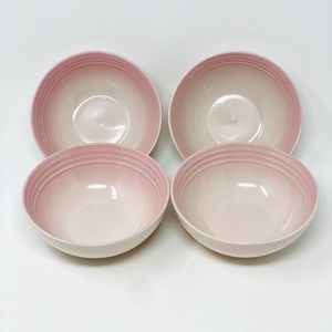Le Creuset Shell PINK Soup Cereal Bowls set of 4